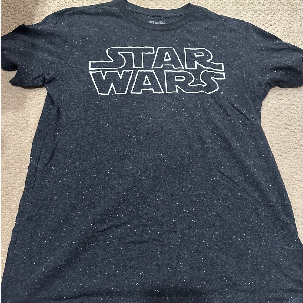 Star Wars Gray Speckled Logo Tee